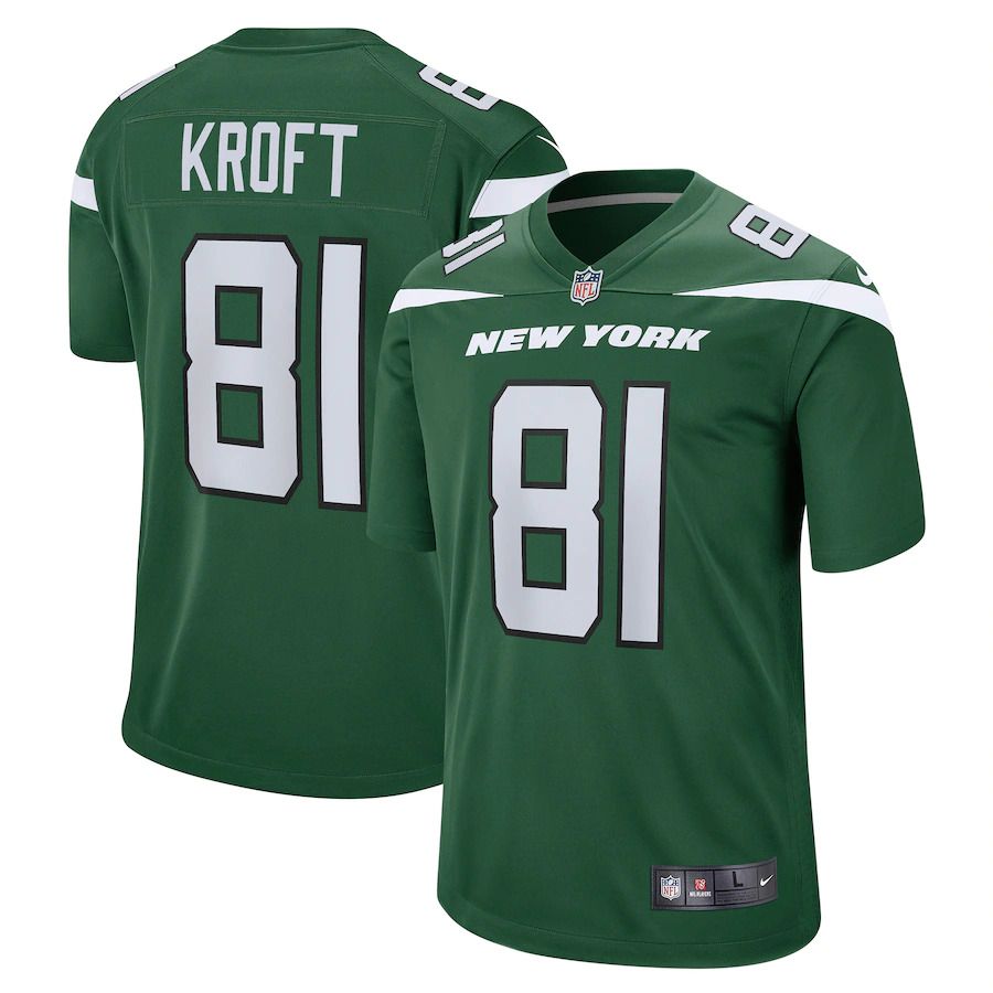 Men New York Jets #81 Tyler Kroft Nike Gotham Green Game NFL Jersey->new york jets->NFL Jersey